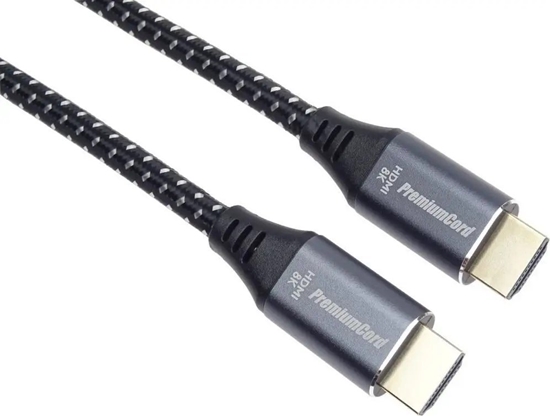 Picture of Kabel PremiumCord PREMIUMCORD Kabel HDMI 2.1 High Speed + Ethernet kabel 8K@60Hz, zlacené konektory, 3m