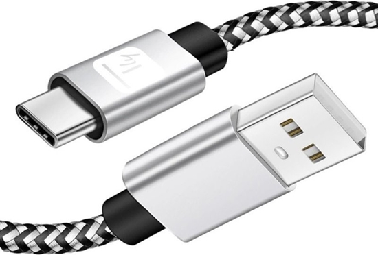 Picture of Kabel USB Techly USB-A - USB-C 1 m Czarno-szary (ICOC MU2AC-010-AL)
