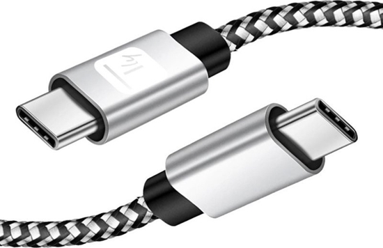 Picture of Kabel USB Techly USB-C - USB-C 1 m Czarno-szary (ICOC MU2CC-010-AL)