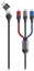 Picture of Kabel USB 2GO USB-A + USB-C - USB-C + microUSB + Lightning 1.2 m Czarny (797361)