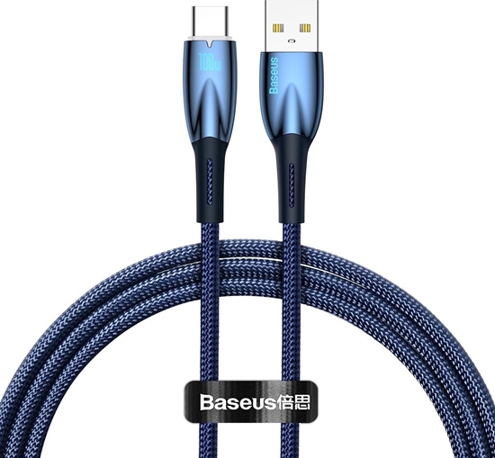 Изображение Kabel USB Baseus USB-A - USB-C 1 m Niebieski (BSU3850)