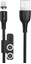 Picture of Foneng Foneng X62 Magnetic 3in1 USB to USB-C / Lightning / Micro USB Cable, 2.4A, 1m (Black)