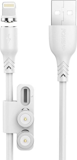 Picture of Foneng Foneng X62 Magnetic 3in1 USB to USB-C / Lightning / Micro USB Cable, 2.4A, 1m (White)