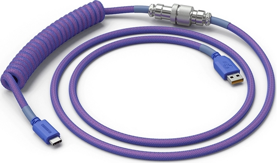 Изображение Kabel USB Glorious USB-A - USB-C 1.36 m Fioletowy (GLO-CBL-COIL-NEBULA)