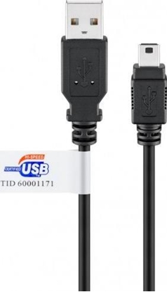 Picture of Kabel USB Goobay USB-A - miniUSB 3 m Czarny (93903)
