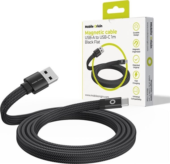 Picture of Kabel USB Mobile Origin USB-A - USB-C 1 m Czarny (MCF-USBA-1M-BLK)