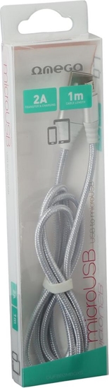 Picture of Kabel USB Omega USB-A - 1 m Srebrny (OUFBB3MBOXS)