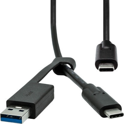 Изображение Kabel USB ProXtend USB-A + USB-C - USB-C 1 m Czarny (USBCWA-001)