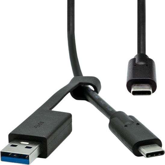 Picture of Kabel USB ProXtend USB-A + USB-C - USB-C 1 m Czarny (USBCWA-001)