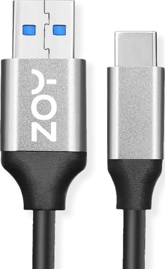 Изображение Kabel USB ZOY USB-A - USB-C 1 m Czarno-srebrny (ZCAC1)