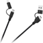 Picture of Kabel wtyk USB A/C - wtyk USB C/lightning (2+2) 1m