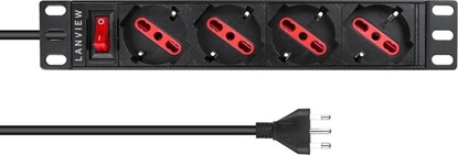 Picture of Kabel zasilajcy Lanview Lanview LVR-2MIT-SW-IT4 rozdzielacz zasilania PDU 1U Czarny