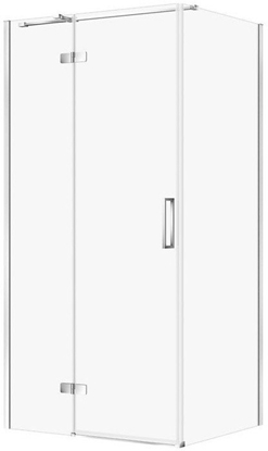 Attēls no KABINA PRYSZNICOWA CITY Z ZAWIASAMI CHROM 100X80X195 LEWA TRANSP