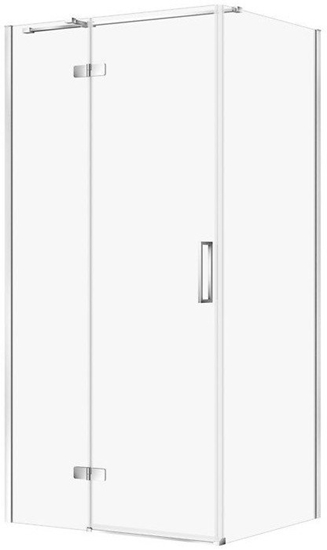 Picture of KABINA PRYSZNICOWA CITY Z ZAWIASAMI CHROM 100X80X195 LEWA TRANSP