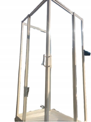 Attēls no KABINA PRYSZNICOWA CITY Z ZAWIASAMI ZOTA 100X80X195 LEWA TRANSP