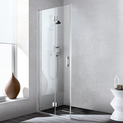 Picture of Kabina wejcie narone strona lewa Liga 2CL 0900x 2000 BV: 875-900 srebro wys. poysk, szko ESG przesunite Clean