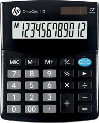 Изображение Kalkulator HP Kalkulator biurowy HP-OC 112/INT BX, 12-cyfr. wywietlacz, 125x101x33mm, czarny