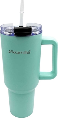 Picture of Kamille STALOWY KUBEK TERMICZNY TERMOS 1200ml Z RCZK I SOMK KM-2175
