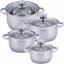 Picture of Kamille Zestaw komplet garnków ze stali nierdzewnej 8el.