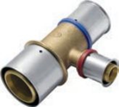 Изображение KAN-therm Trójnik mosiny redukcyjny Press 25 x 16 x 20mm (K-040602)