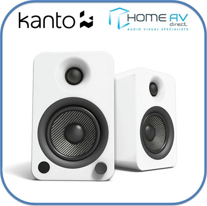 Picture of KANTO AUDIO 4" DRIVER - POWERED SPEAKERS WITH BLUETOOTH® AND PHONO PREAMP - MATTE WHITE (INCL. TYPE F & G POWER CORDS)