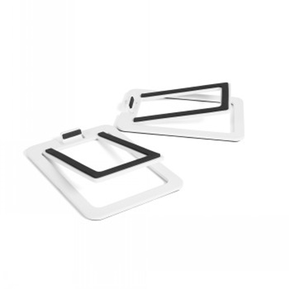 Attēls no KANTO AUDIO DESKTOP SPEAKER STANDS FOR SMALL SPEAKERS - WHITE (PAIR)