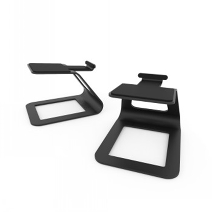 Attēls no KANTO AUDIO ELEVATED DESKTOP SPEAKER STANDS FOR SMALL SPEAKERS - BLACK (PAIR)