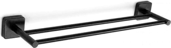 Изображение KAPITAN Double towel holder Kapitan QUATTRO 42 52 55, black matte