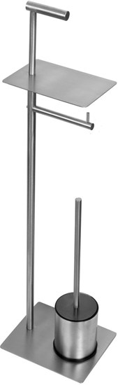 Picture of KAPITAN Stand with toilet paper holder and brush Kapitan NETS 96 61 99 satin