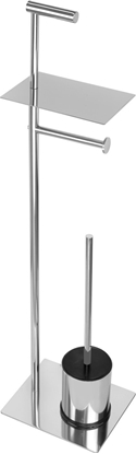 Attēls no KAPITAN Stand with toilet paper holder and brush Kapitan NETS 96 61, chrome