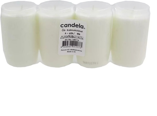 Изображение Kapu sveces ellas 4 gab. komplekts  degsanas ilgums ~60h  balta  4744561011773