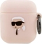 Attēls no Karl Lagerfeld Etui Karl Lagerfeld KLA2RUNIKP Apple AirPods 2/1 cover róowy/pink Silicone Karl Head 3D