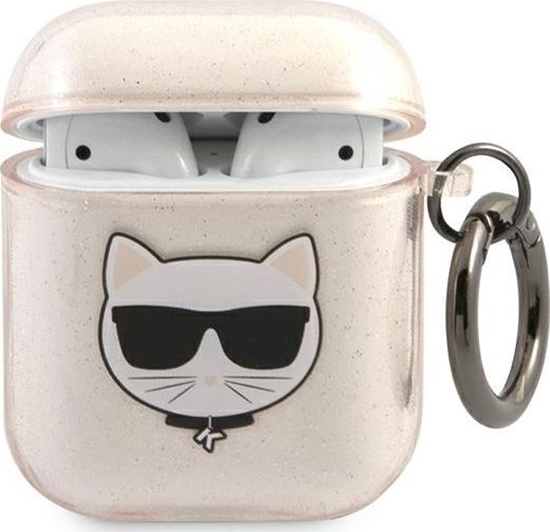 Изображение Karl Lagerfeld Etui ochronne KLA2UCHGD Glitter Choupette do AirPods 1/2 beowe