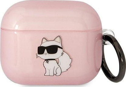 Изображение Karl Lagerfeld Karl Lagerfeld KLA3HNCHTCP Airpods 3 cover róowy/pink Ikonik Choupette