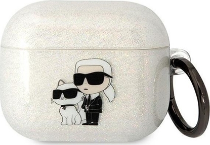 Изображение Karl Lagerfeld Karl Lagerfeld KLA3HNKCTGT Airpods 3 cover transparent Gliter Karl&Choupette