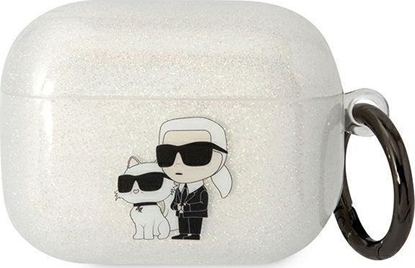 Изображение Karl Lagerfeld Karl Lagerfeld KLAPHNKCTGT Airpods Pro cover transparent Gliter Karl&Choupette