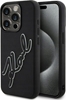 Picture of Karl Lagerfeld KLHCP15L3DRKSDLK iPhone 15 Pro 6.1" black hardcase 3D Rubber Signature
