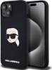 Изображение Karl Lagerfeld KLHMP15SSKHPPLK iPhone 15 6.1" black/black hardcase Silicone Karl Head Print MagSafe