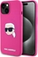Изображение Karl Lagerfeld KLHMP15SSKHPPPLF iPhone 15 6.1" fuchsia/fuschia hardcase Silicone Karl Head Print MagSafe