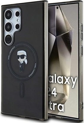Attēls no Karl Lagerfeld KLHMS24LHFCKNOK S24 Ultra S928 black/black hardcase IML Ikonik MagSafe