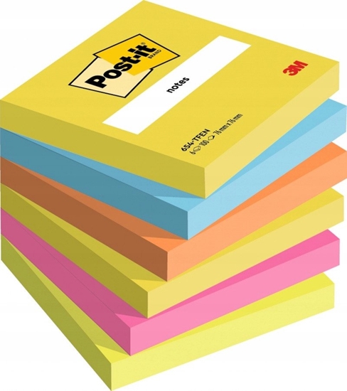 Picture of Karteczki samoprzylepne Post-it®, ENERGETIC, 76x76mm, 6x100 kart.