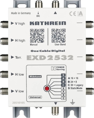 Picture of Kathrein Kathrein EXD 2532, 5 inputs, 32 outputs, 300 - 2350 MHz, 5 - 862 MHz, 1.5 dB, 3 dB