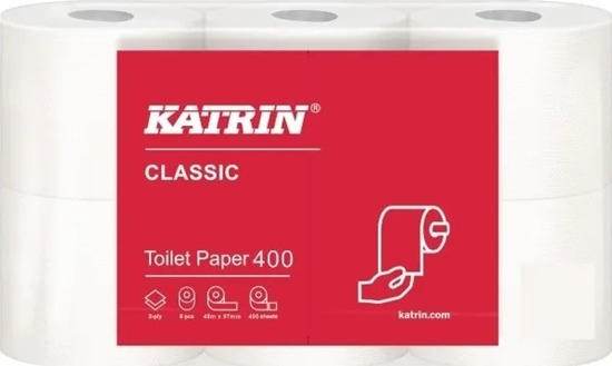 Picture of Katrin Toiletpapir Katrin Classic 400 2-lags 48m 42rul/kar 104834 - (42 ruller pr. karton)