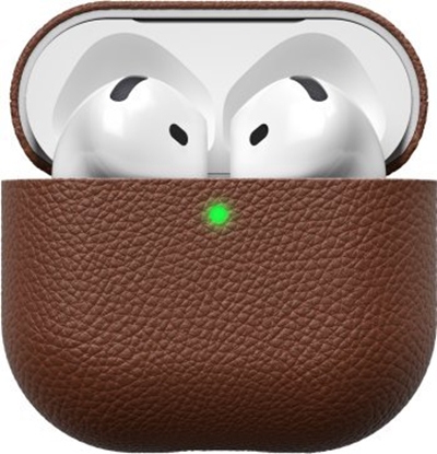 Изображение KeyBudz Artisan Series Leather Case - skórzane etui ochronne do AirPods 4 gen.(natural brown)