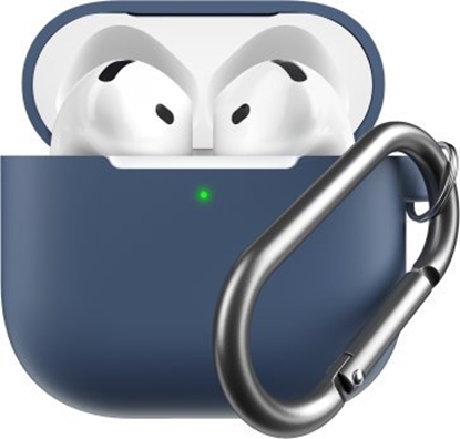 Изображение KeyBudz Elevate Keychain - silikonowe etui ochronne do AirPods 4 gen. (cobalt blue)