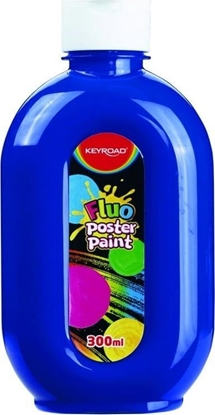 Picture of Keyroad Farba plakatowa KEYROAD, fluorescencyjna, 300ml, butelka, neonowa niebieska