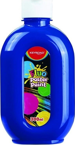 Picture of Keyroad Farba plakatowa KEYROAD, fluorescencyjna, 300ml, butelka, neonowa niebieska