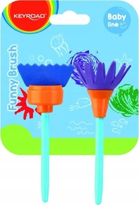 Изображение Keyroad Pdzle kreatywny do malowania KEYROAD, funny brush, 2 szt., zawieszka