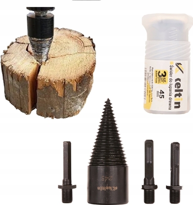Attēls no KELTIN Wierto  wider do upania drewna 45mm + zestaw adapterów 3szt. (20)