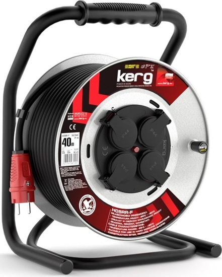 Изображение Kerg Przed.BBNOWY KERG 3G2.5 40M CZARNY H05RRF PL guma EPR stae gniazda